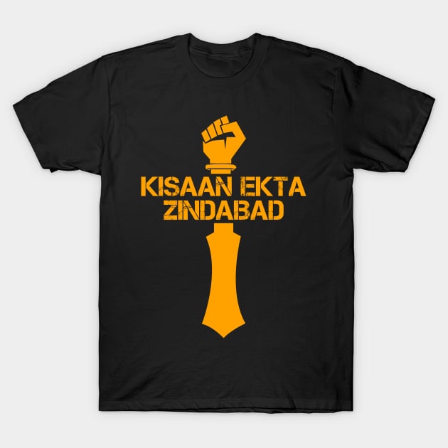 Kisaan Majdoor Ekta Zindabad I T-Shirt by inkstyl